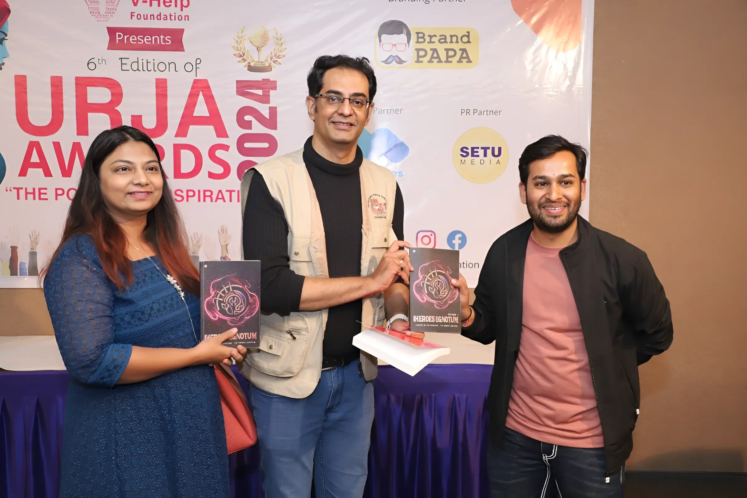Unforgettable moments with Mr. Vision Raval and Shanu Shah to present Heroes Ignotum Book